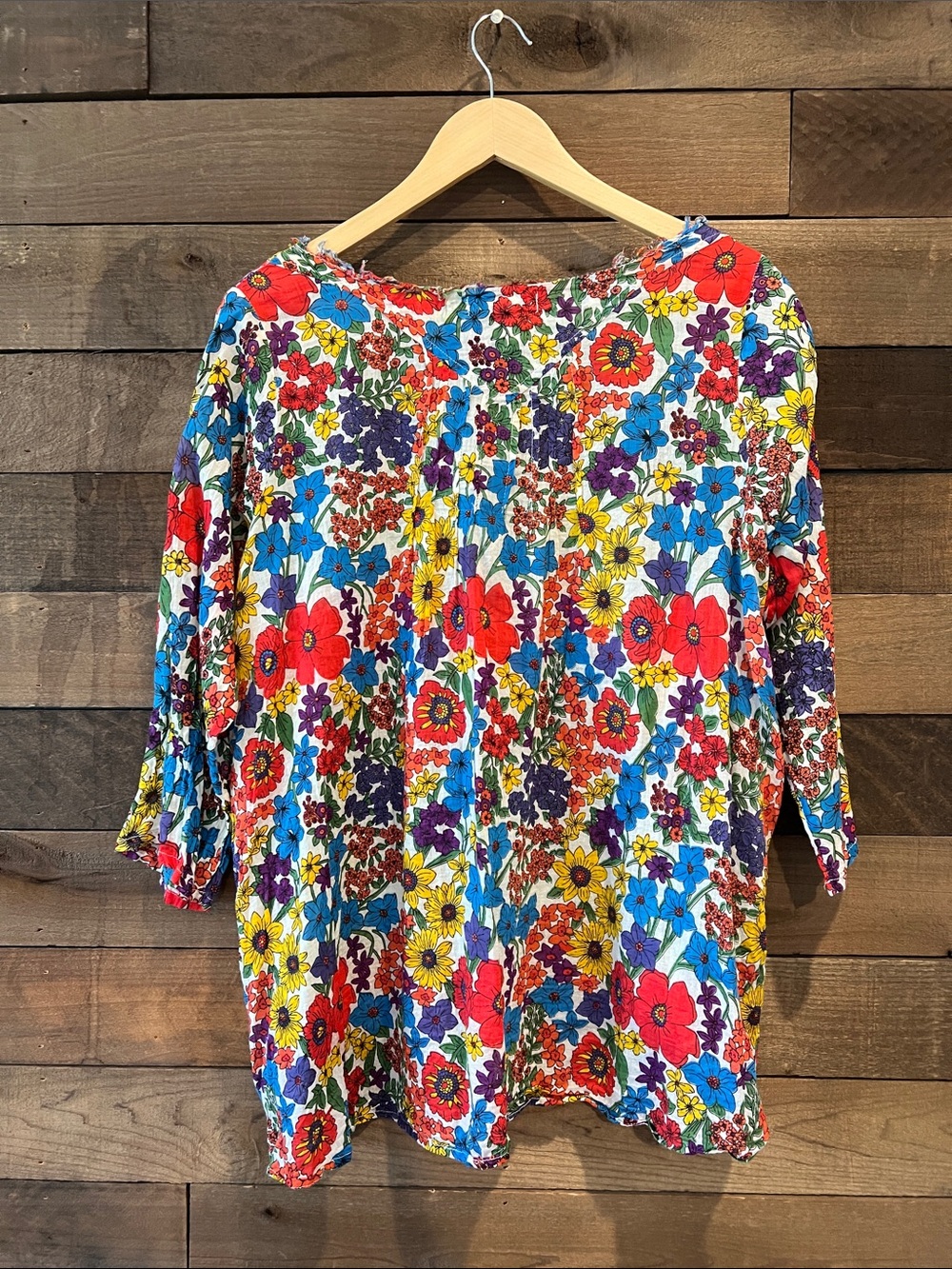 Natural Life Women's Lightweight Floral Tunic Blouse Size L/XL - Picture 6 of 9
